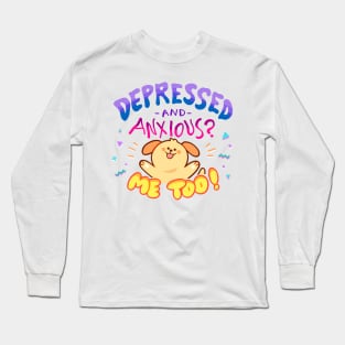 Depressed and Anxious Doggo Long Sleeve T-Shirt